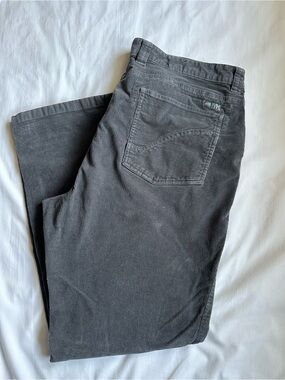 Mountain Khaki Gray Five Pocket Classic Relaxed Straight Fit Corduroy Pant 38x32
